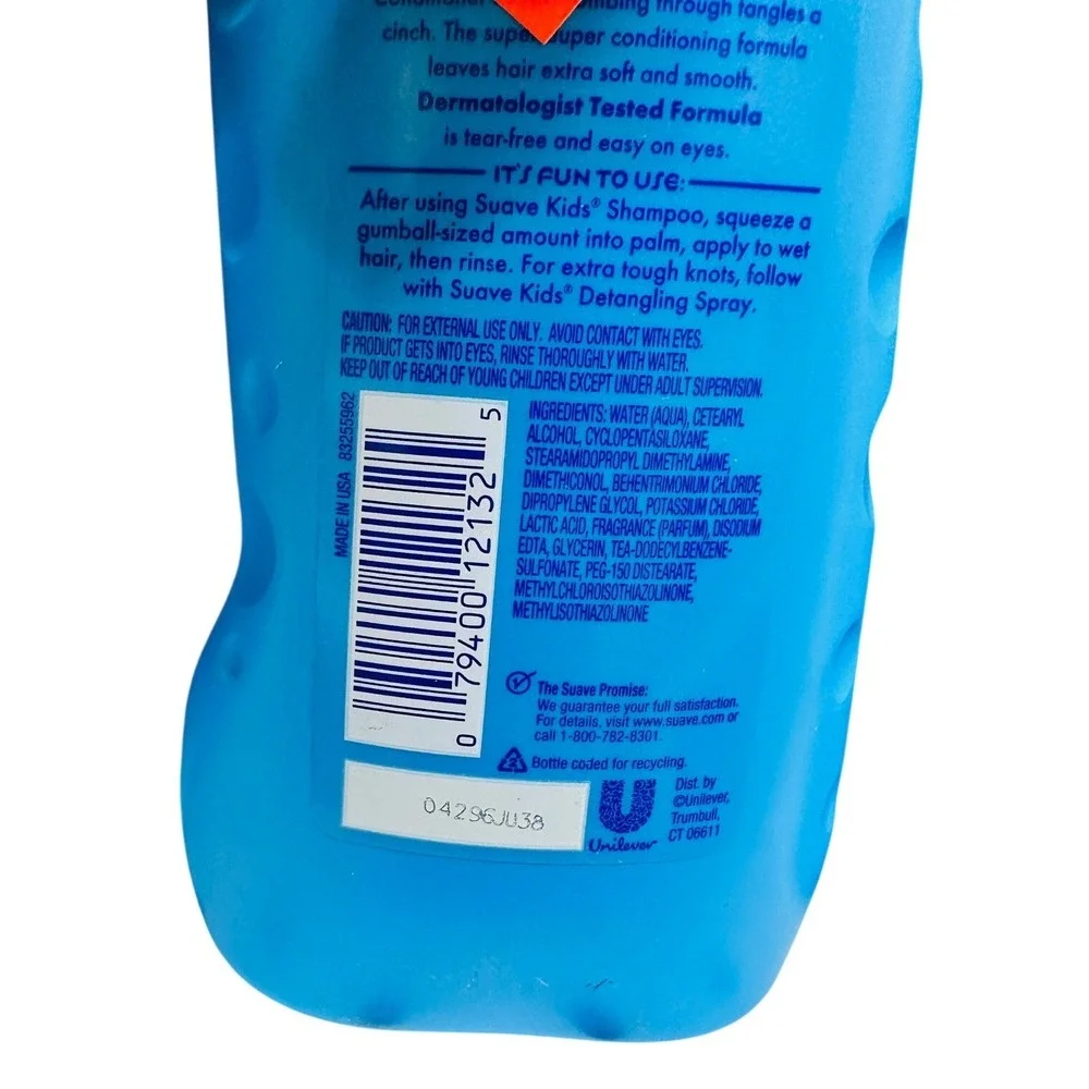 Suave Kids 2-In-1 Shampoo Smoothers Strawberry 12oz Tear Free Hypoallergenic